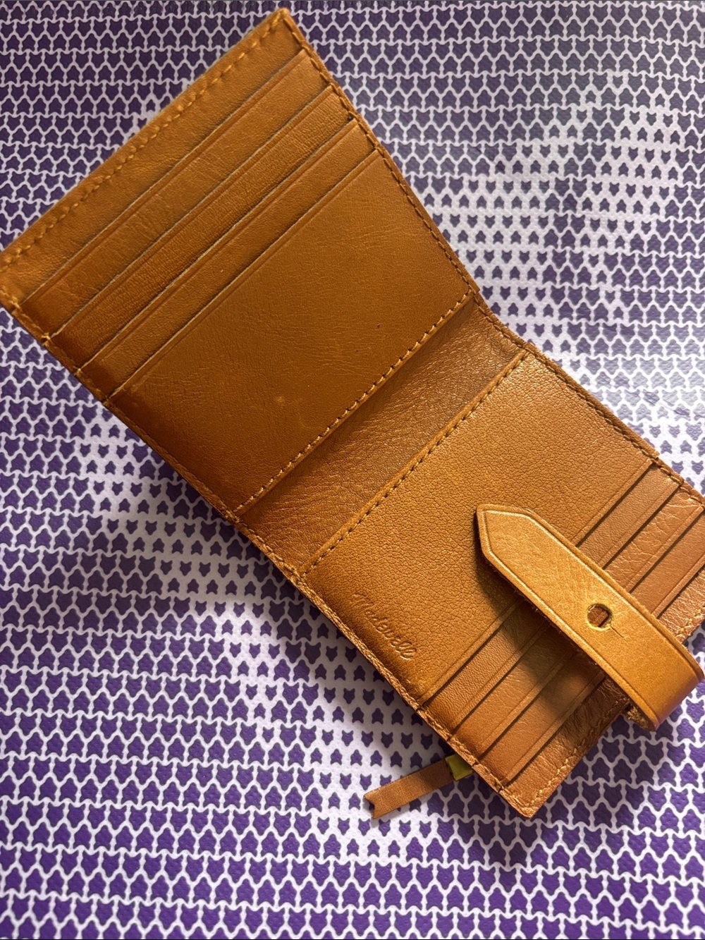 Madewell Tan Leather Snap Wallet - Picture 3 of 6
